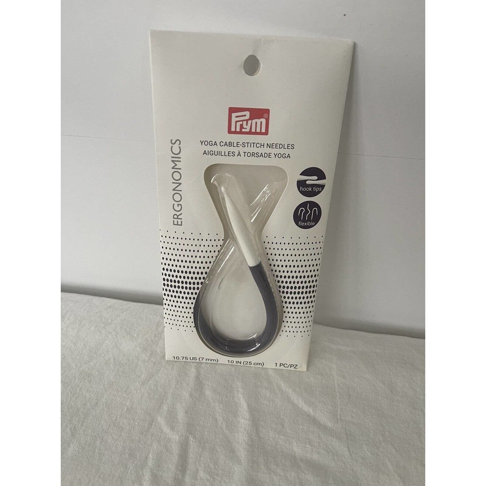 Prym Yoga Cable Stitch needle 10.75 7mm 10" - NIB Craft Yarn Ergonomic Design